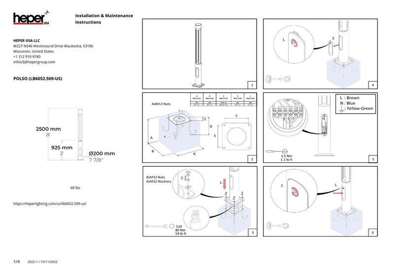HEPER LB6052.509-US Installation and operating instructions