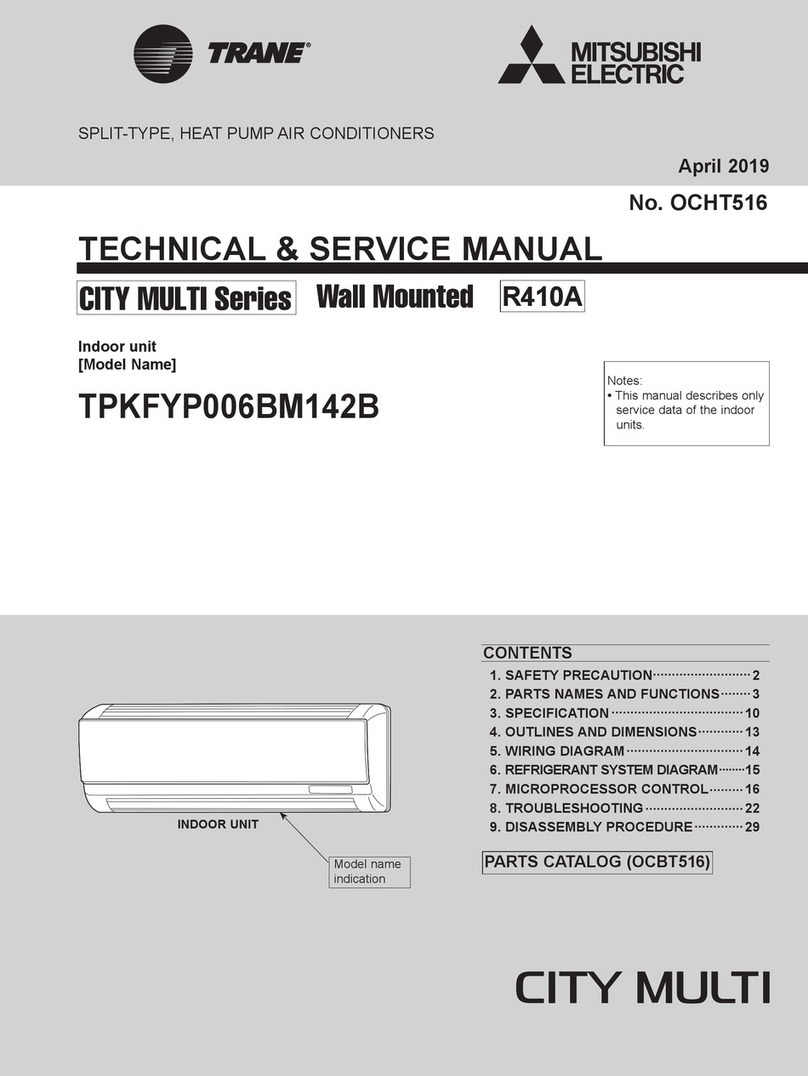 Mitsubishi Electric TRANE TPKFYP006BM142B Operating manual