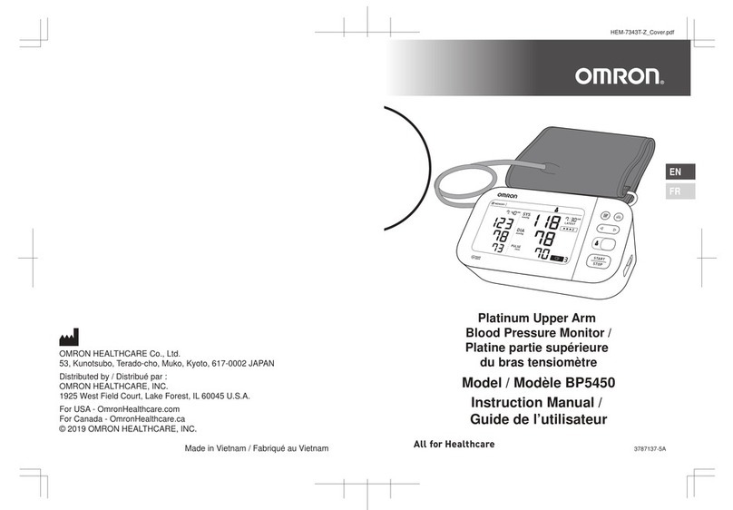 Omron BP5450 User manual Omron BP5450 User manual