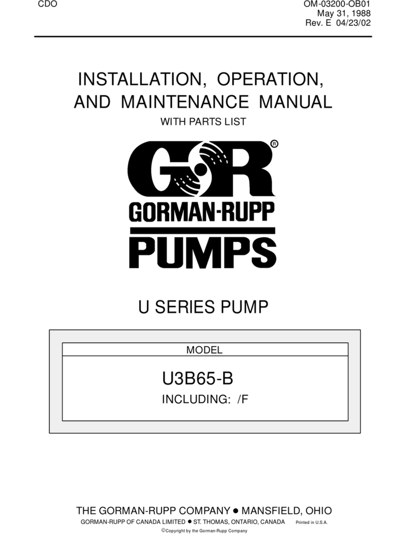 GORMAN-RUPP PUMPS U3B65-B User manual