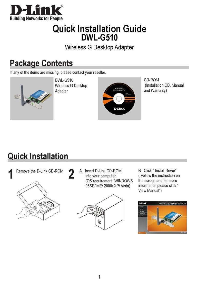D-Link AirPlus G DWL-G510 User manual