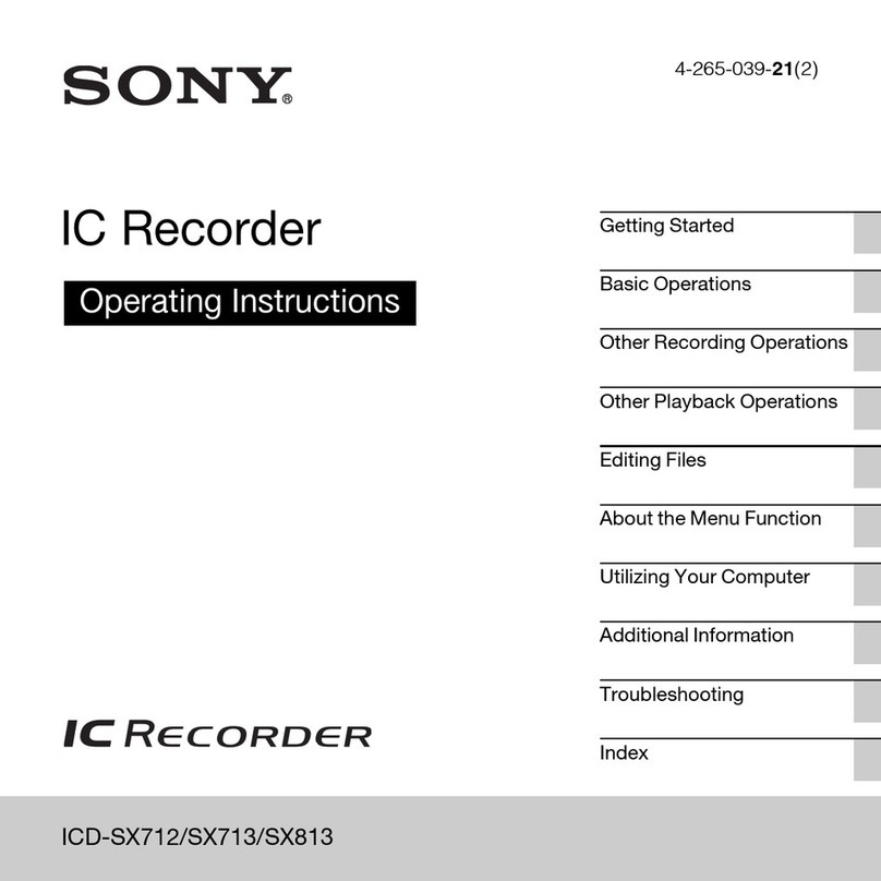 Sony ICD-SX813 User manual