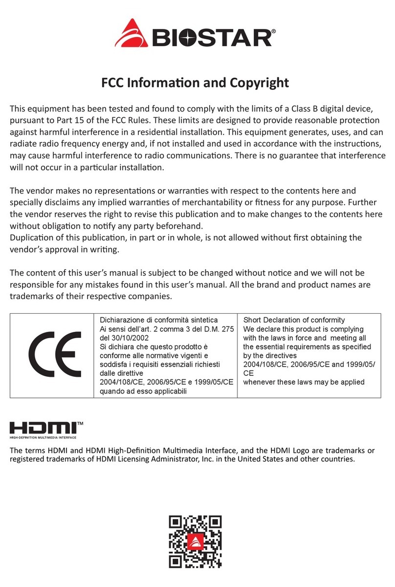 Biostar A620MT-E User manual