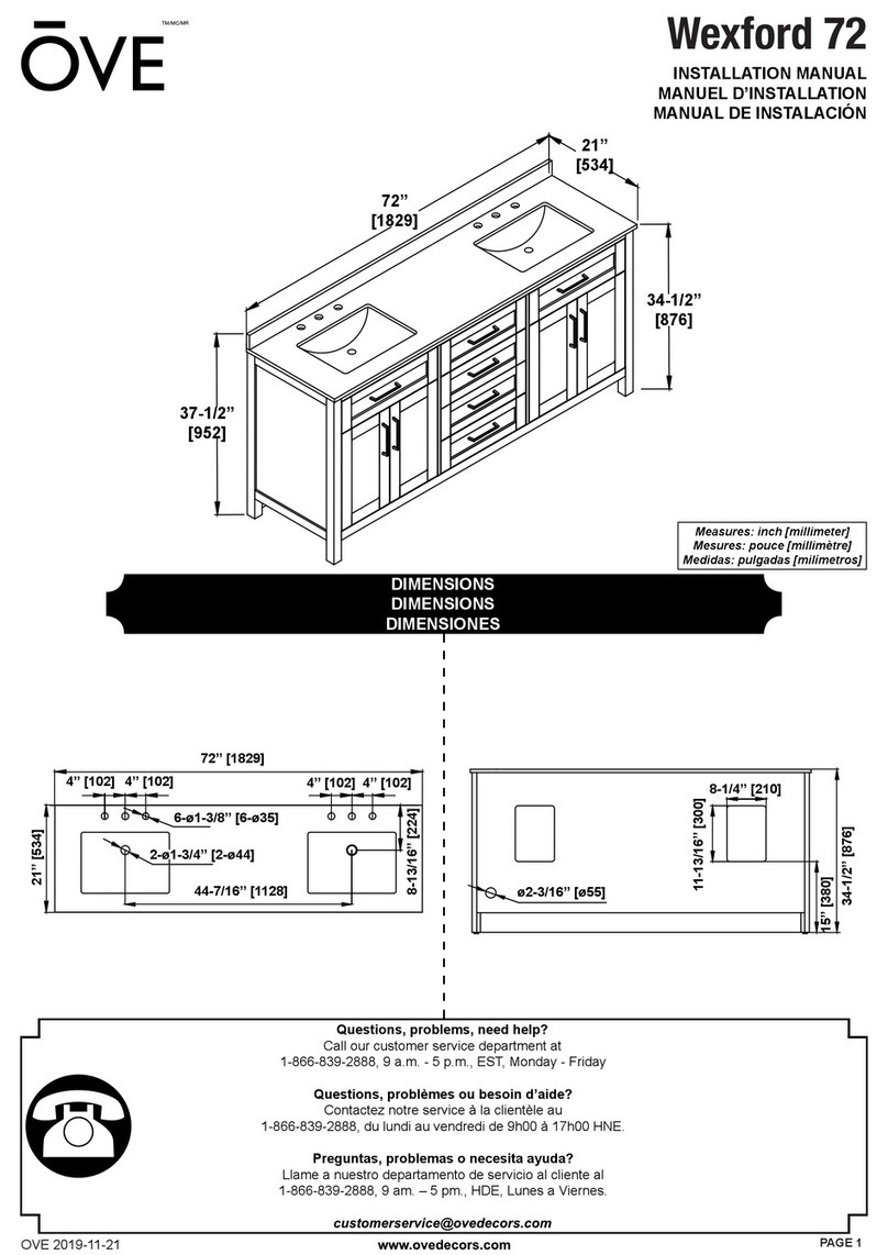 OVE Wexford 72 installation manual