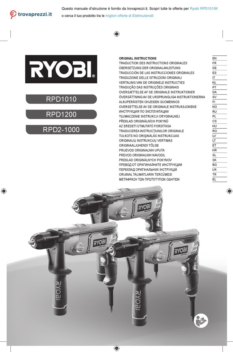 Ryobi RPD1010 Original instructions