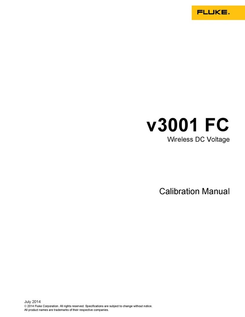 Fluke v3001 FC Calibration manual