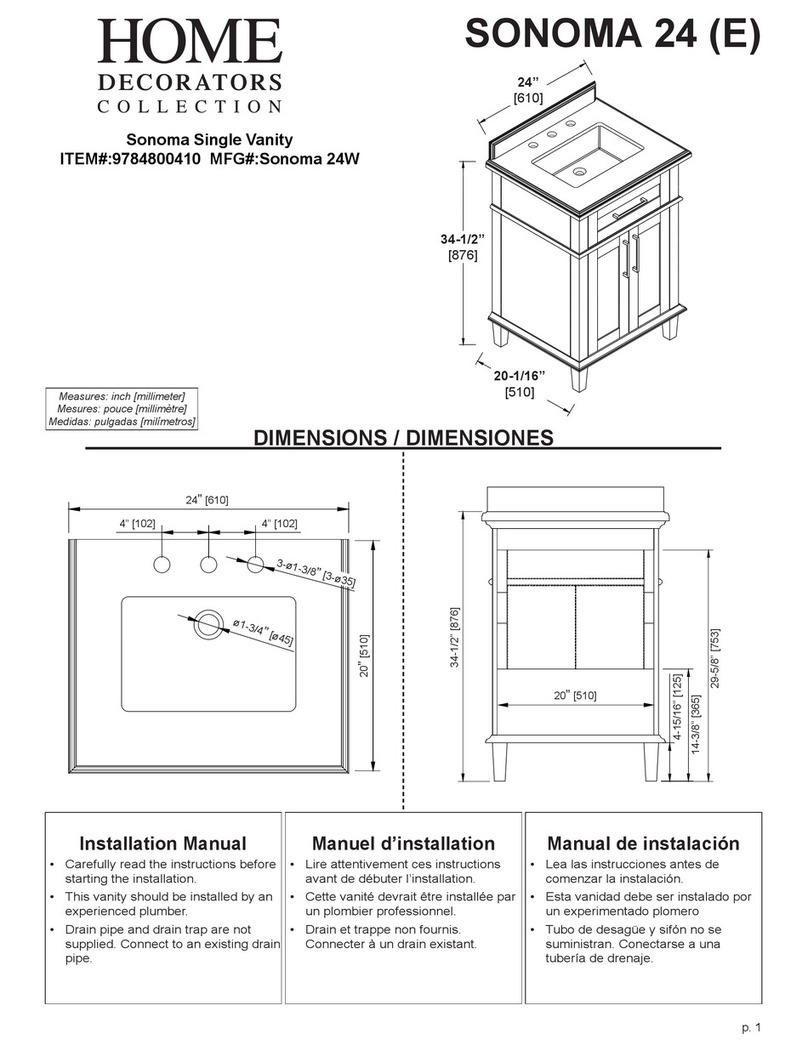 OVE SONOMA 24 User manual