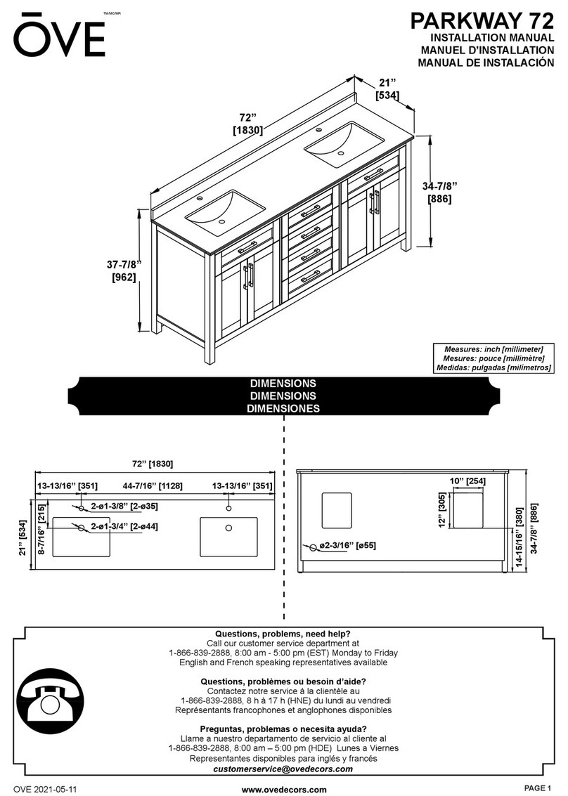 OVE PARKWAY 72 installation manual OVE PARKWAY 72 installation manual