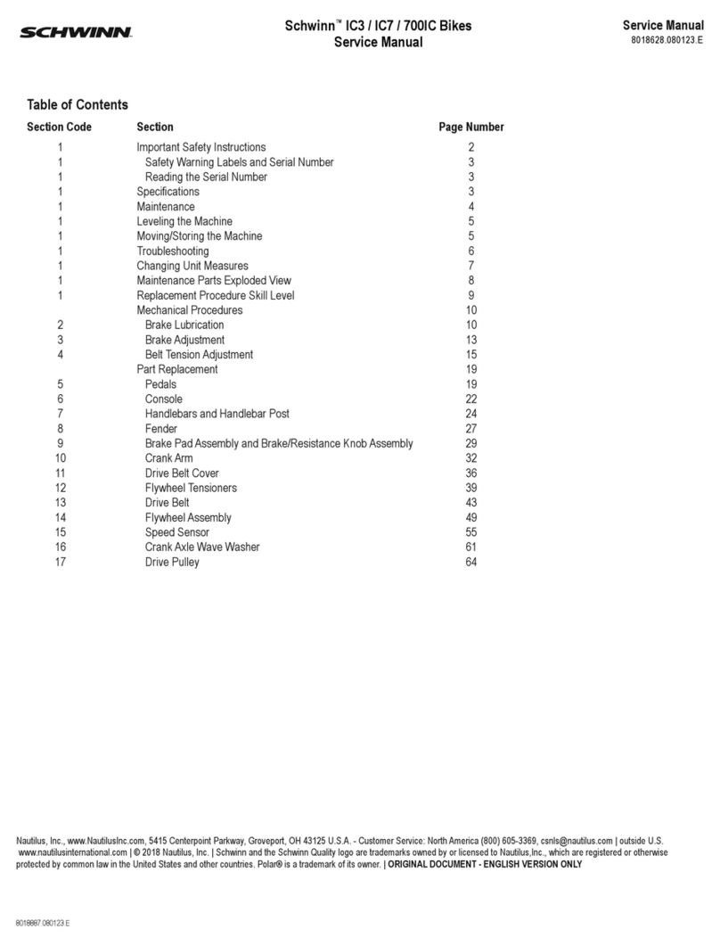 Nautilus Schwinn IC7 Service manual