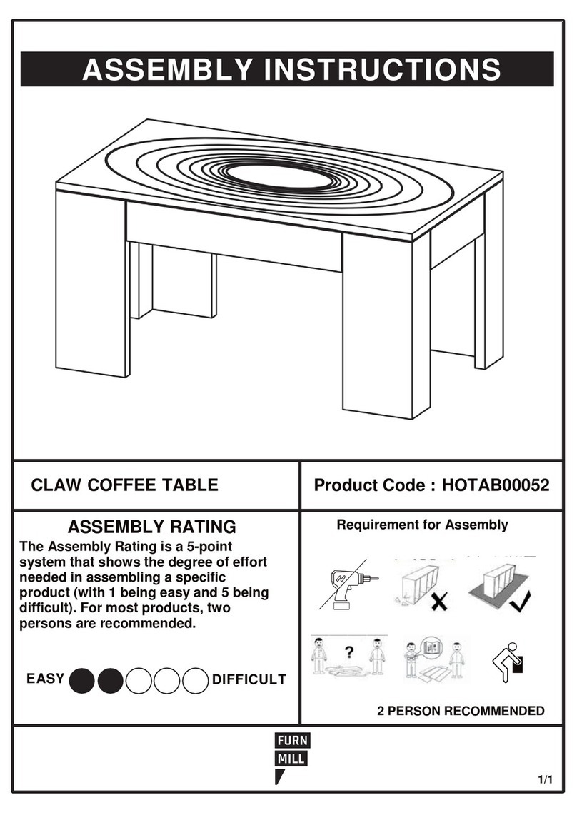 Furn Mill HOTAB00052 Assembly instructions Furn Mill HOTAB00052 Assembly instructions