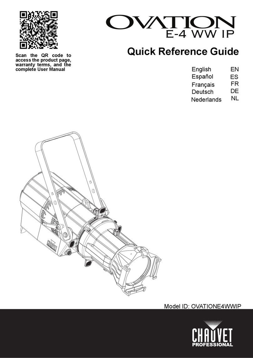 Chauvet Professional Ovation E-4 WW IP Quick reference guide