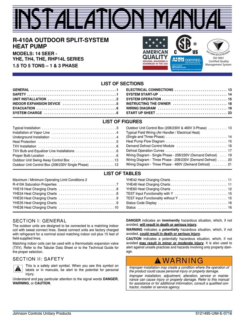 York YHE Series installation manual