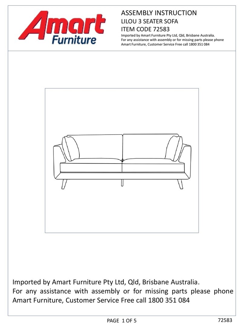 Amart Furniture LILOU 72583 Assembly instruction