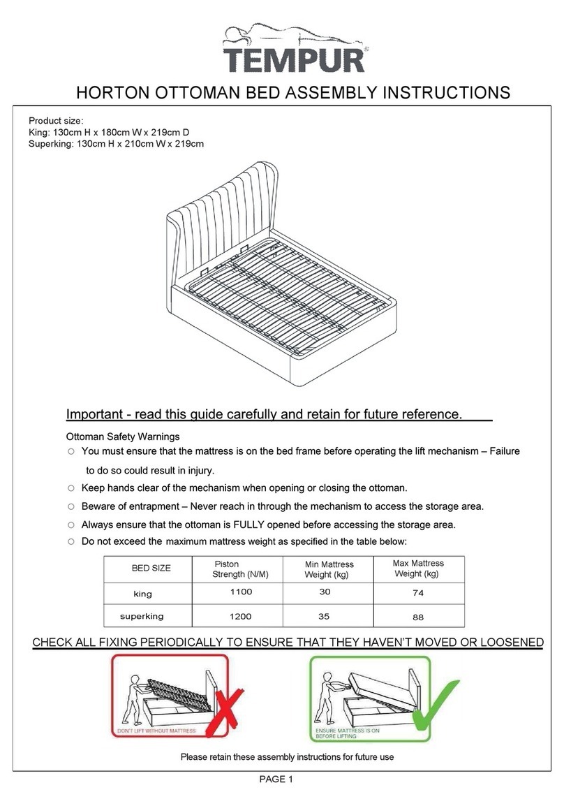 TEMPUR HORTON Assembly instructions