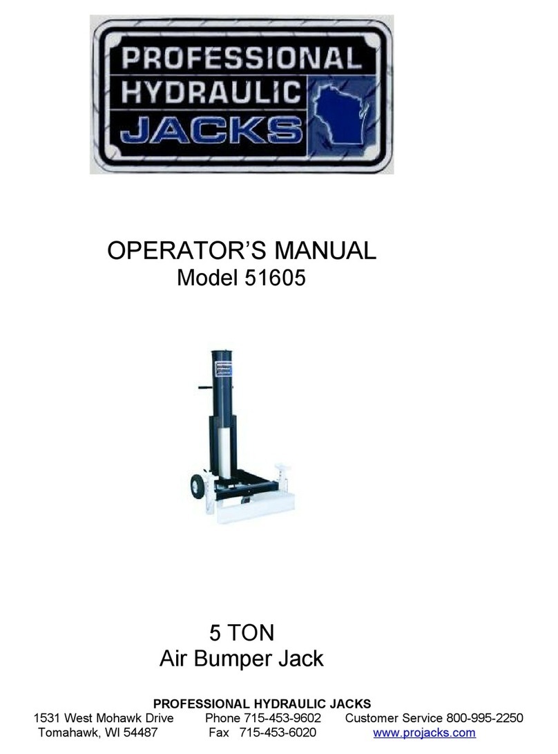 PROFESSIONAL HYDRAULIC JACKS 51605 Operator's manual PROFESSIONAL HYDRAULIC JACKS 51605 Operator's manual