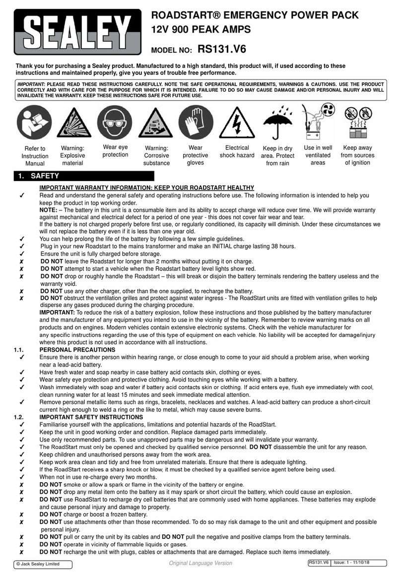 Sealey ROADSTART RS131.V6 instructions