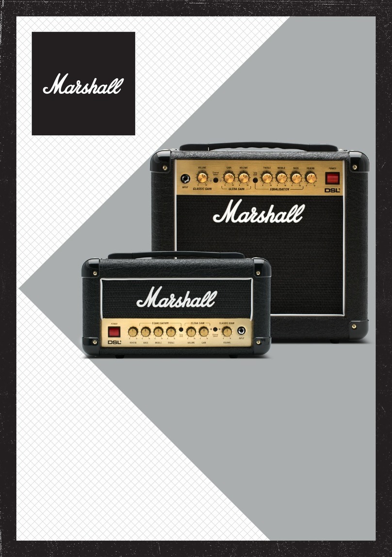 Marshall Amplification DSL1CR quick start guide