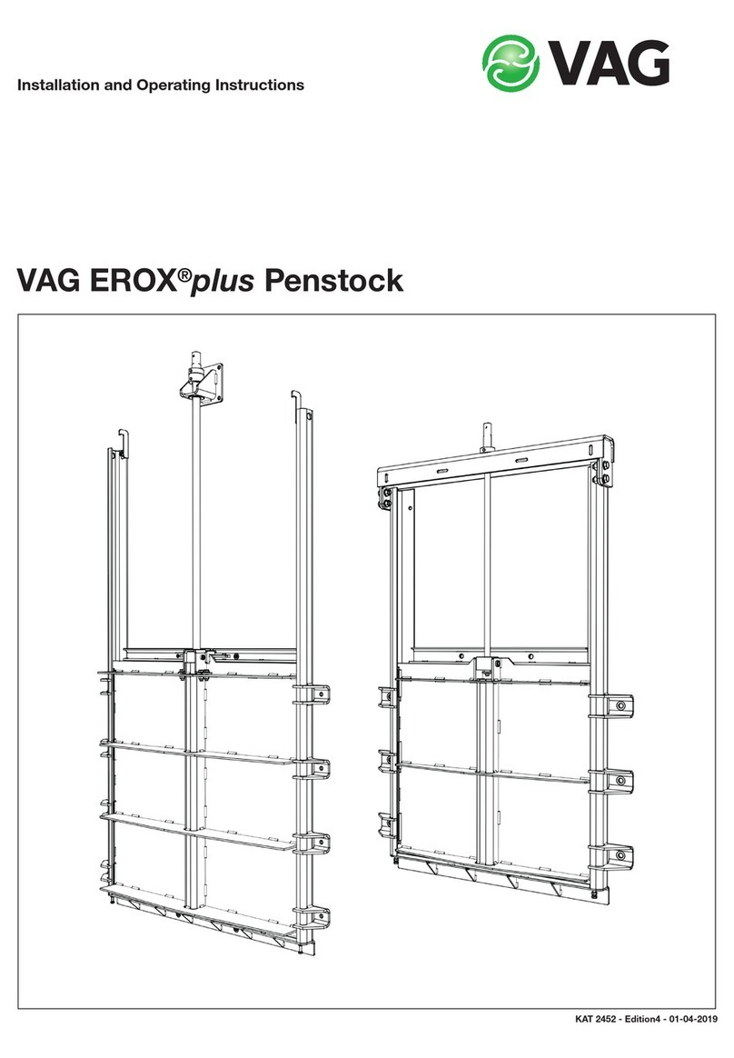 Vag EROX plus Penstock Installation and operating instructions