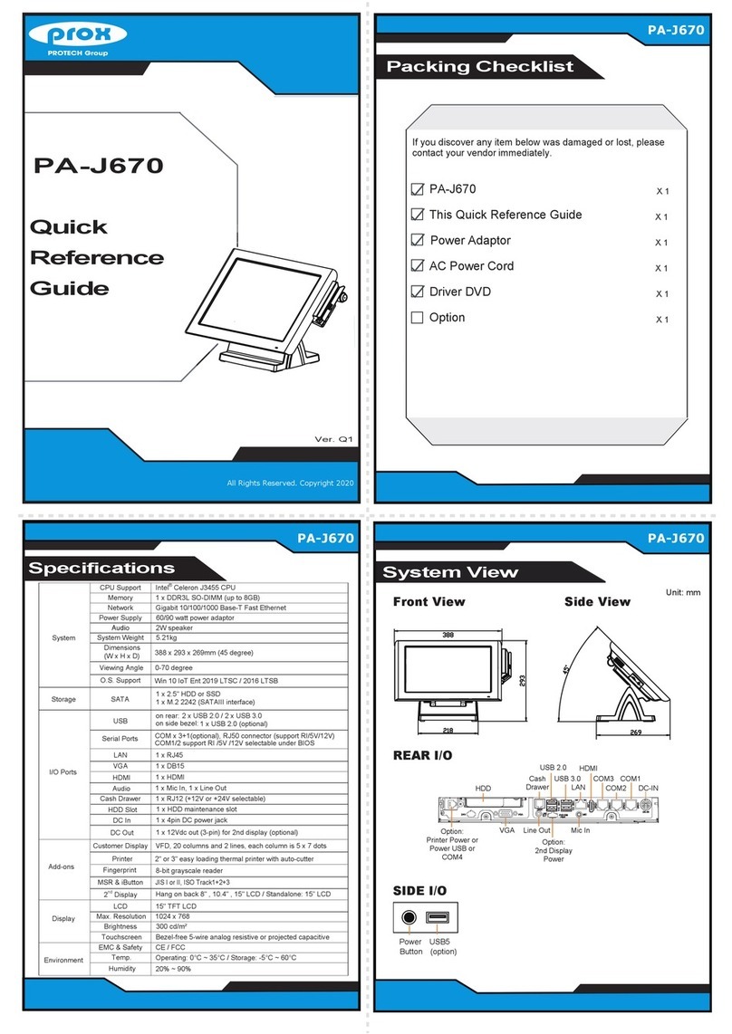 protech prox PA-J670 User manual