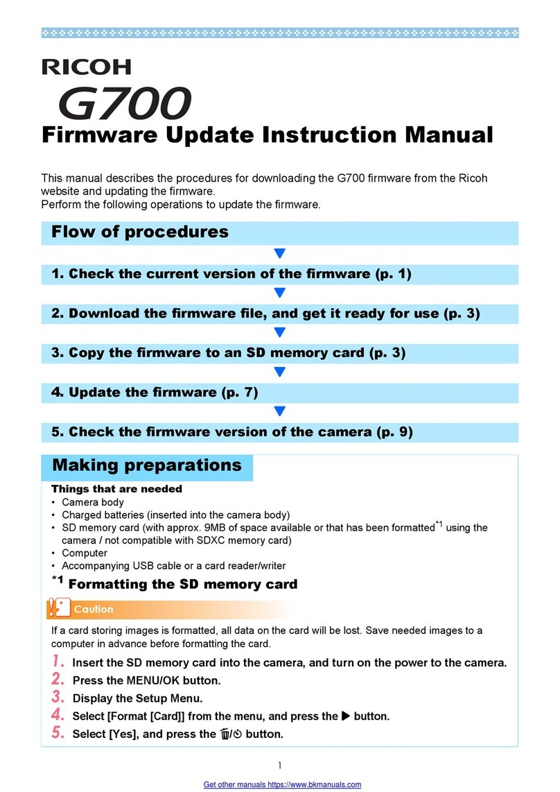 Ricoh Aficio G700 Firmware Update Instruction Manual