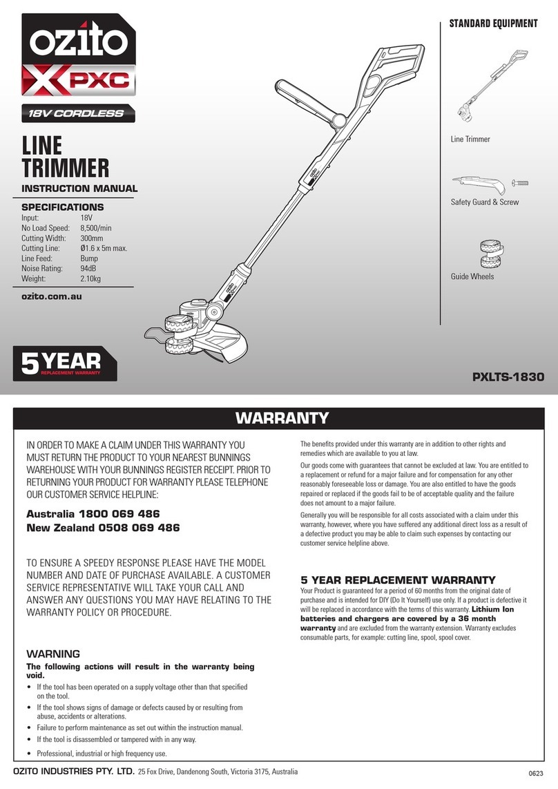Ozito PXLTS-1830 instruction manual
