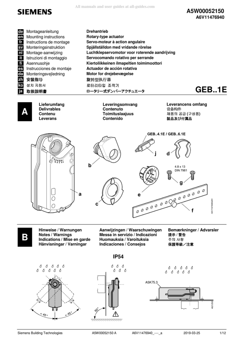 Siemens GEB-1E Series User manual