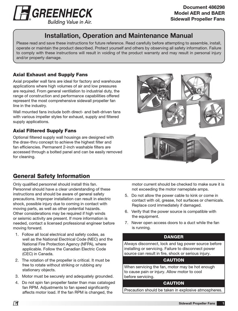 Greenheck AER User manual