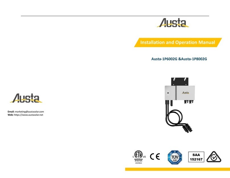 Austa Austa-1P6002G Assembly, installation and operation manual Austa Austa-1P6002G Assembly, installation and operation manual