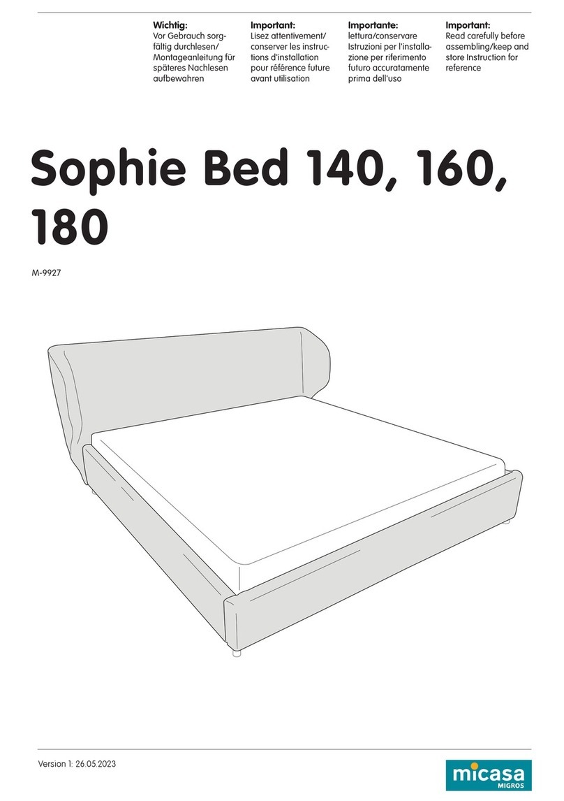 MIGROS Micasa Sophie Bed 140 manual