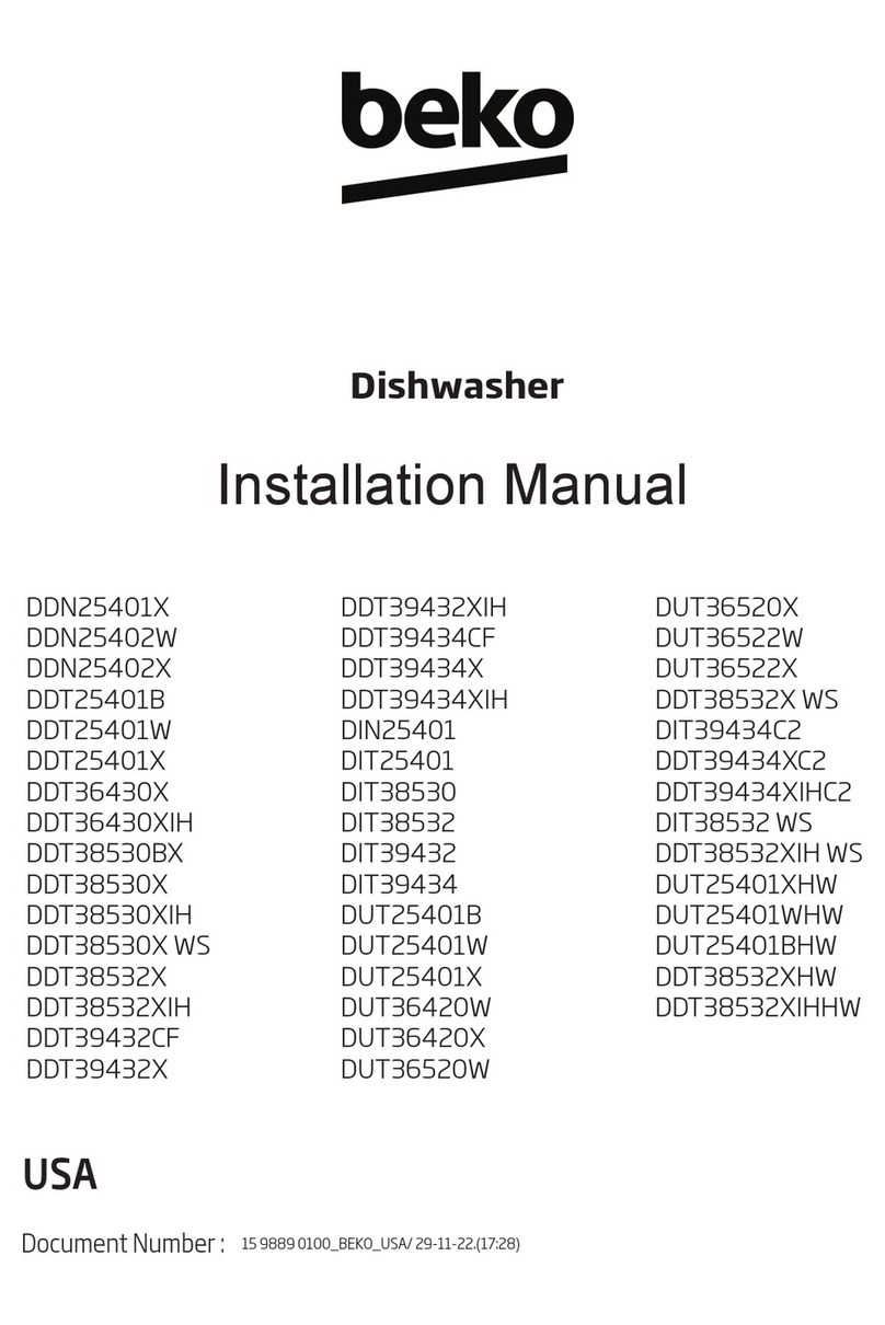Beko DIT39434C2 installation manual