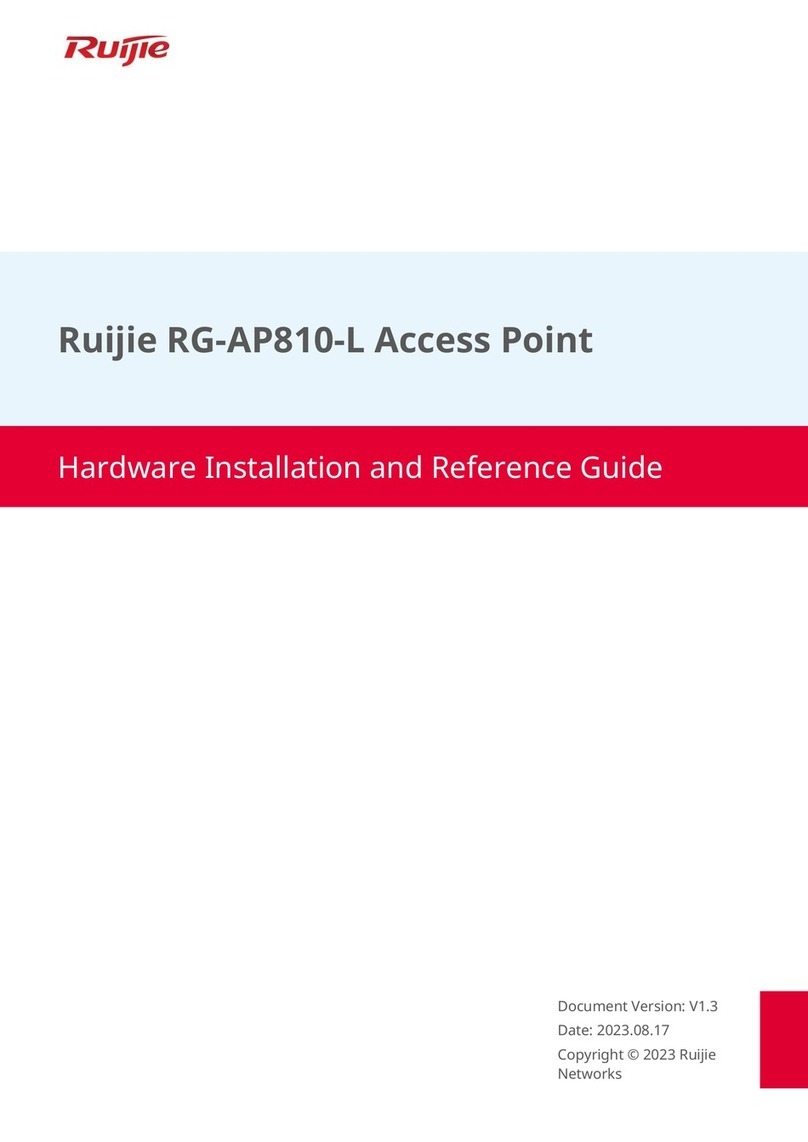 Ruijie Networks RG-AP810-L Hardware installation and reference guide Ruijie Networks RG-AP810-L Hardware installation and reference guide