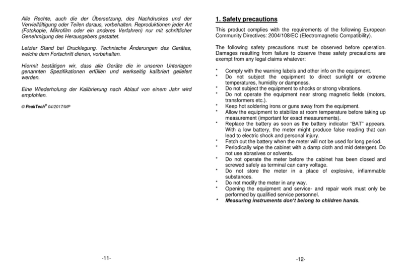 PeakTech 5175 User manual