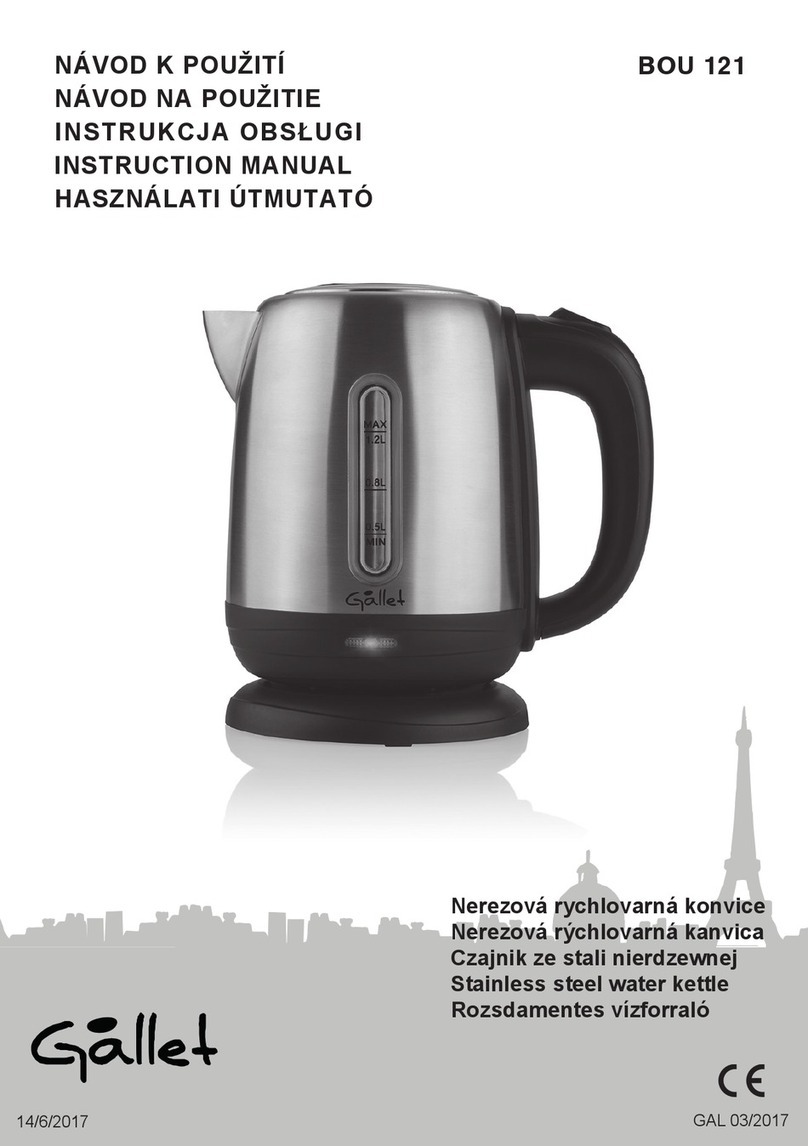 Gallet BOU 121 instruction manual