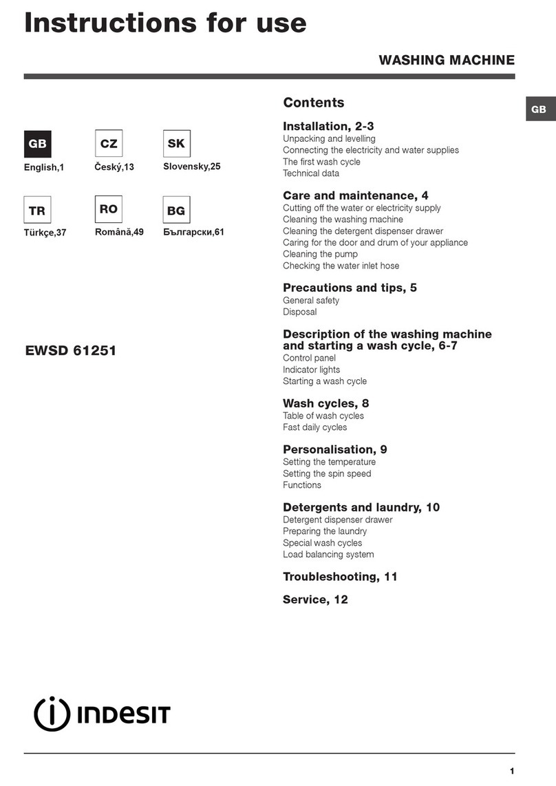 Indesit EWSD 61251 Instructions for use