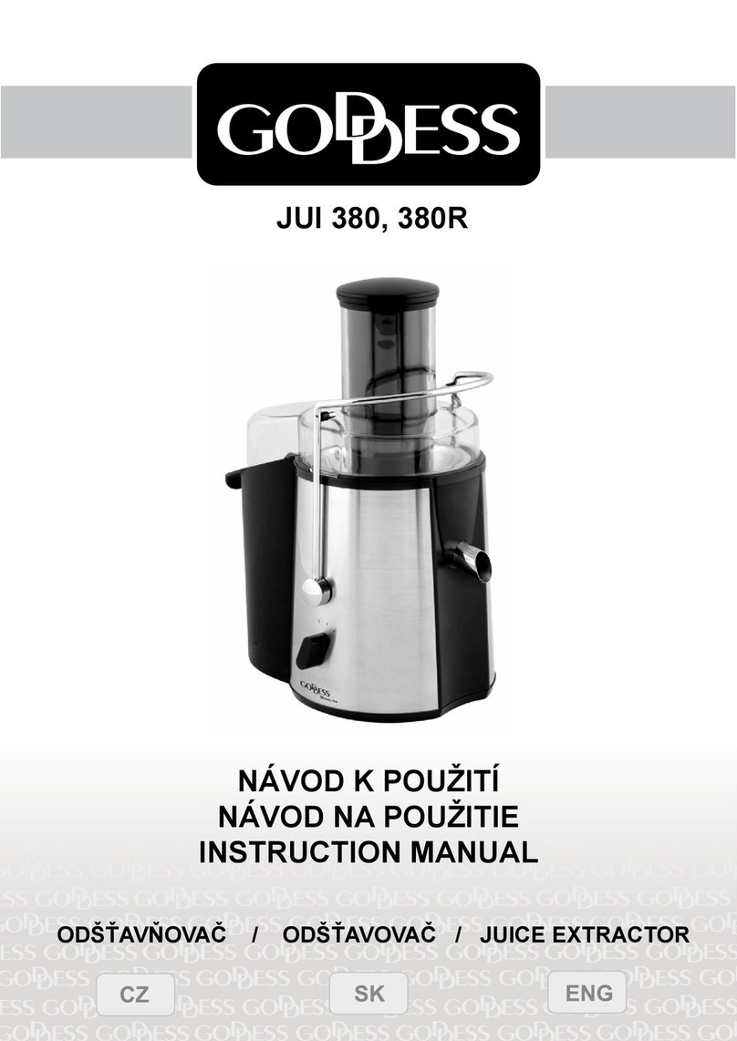 Goddess JUI 380R instruction manual