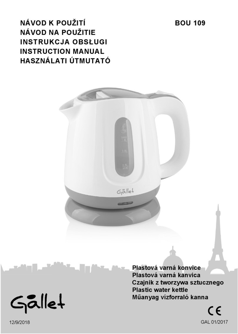 Gallet BOU 109 instruction manual