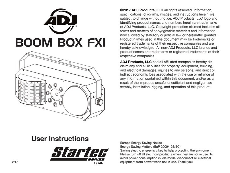 ADJ Boom Box FX1 User manual ADJ Boom Box FX1 User manual
