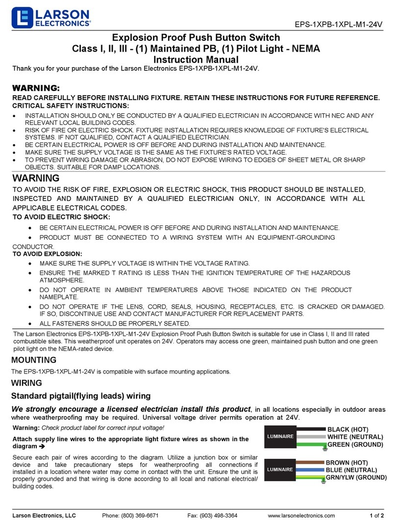 Larson Electronics EPS-1XPB-1XPL-M1-24V User manual