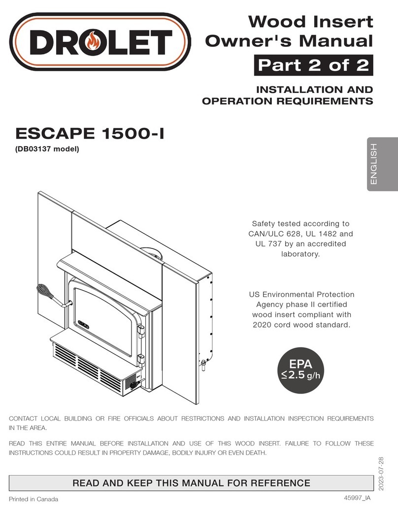 Drolet ESCAPE 1500-I owner's manual Drolet ESCAPE 1500-I owner's manual