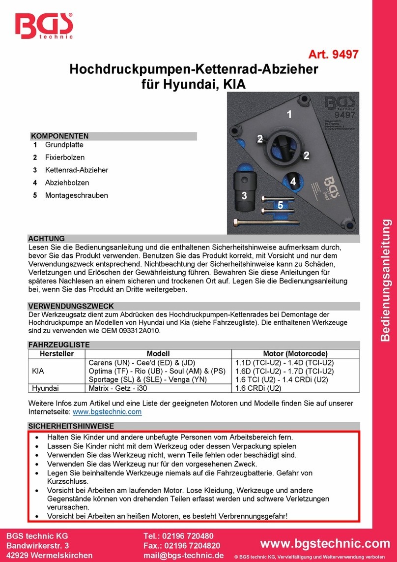 BGS technic 9497 User manual