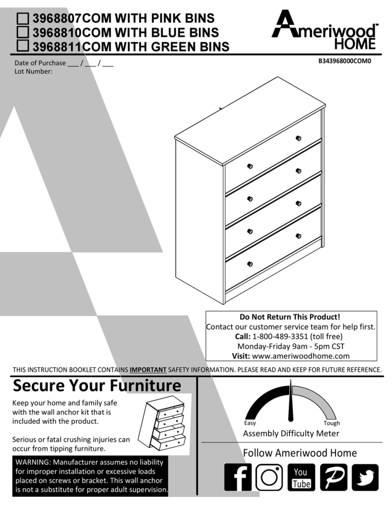 Ameriwood HOME 3968807COM Assembly instructions