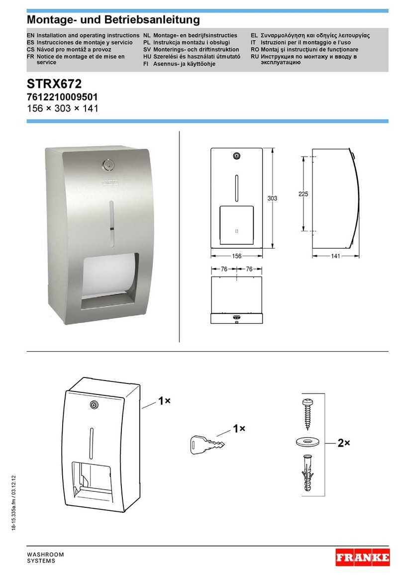 Franke 7612210009501 User manual