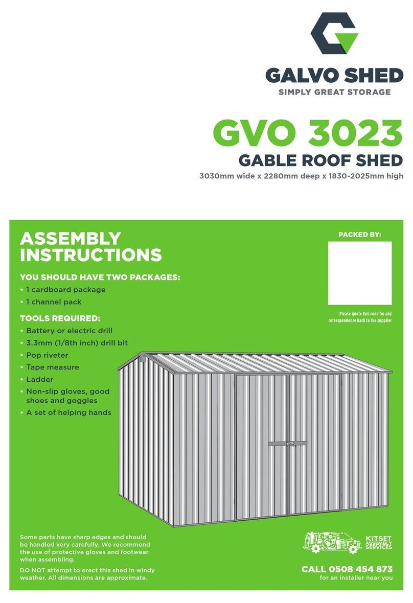 Galvo Shed GVO 3023 Assembly instructions