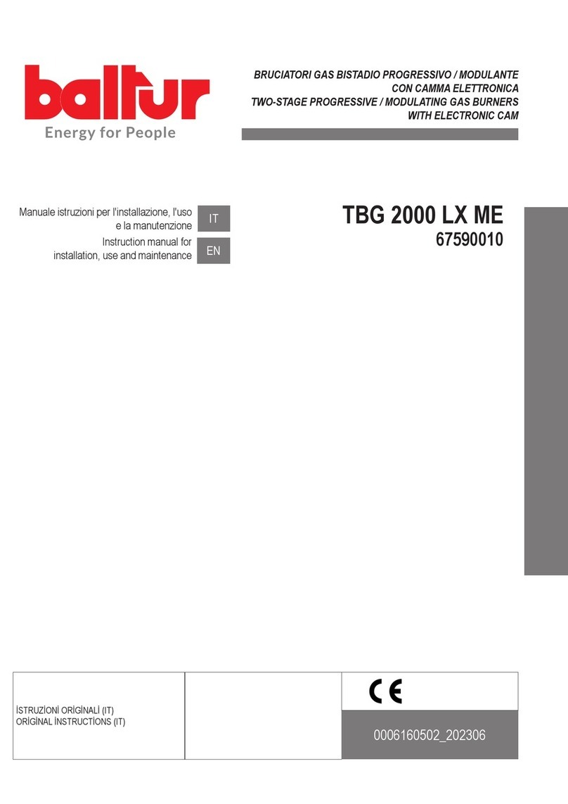 baltur TBG 2000 LX ME Instruction manual for installation, use and maintenance
