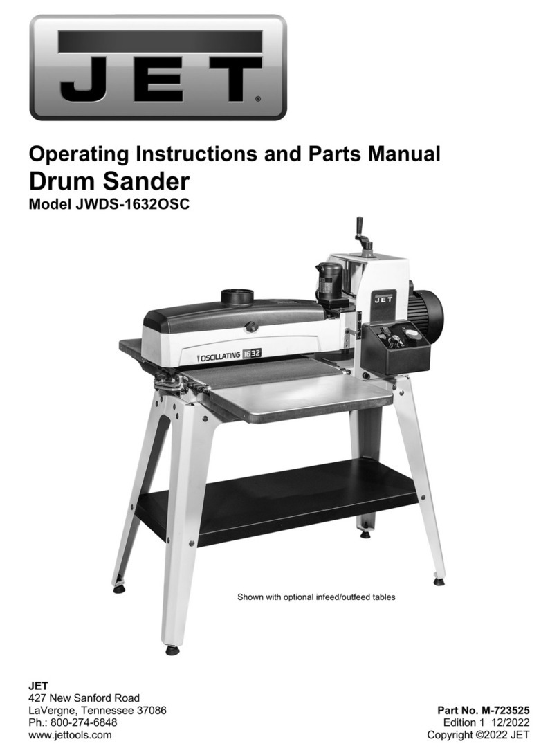 Jet JWDS-1632OSC Operating instructions and parts manual