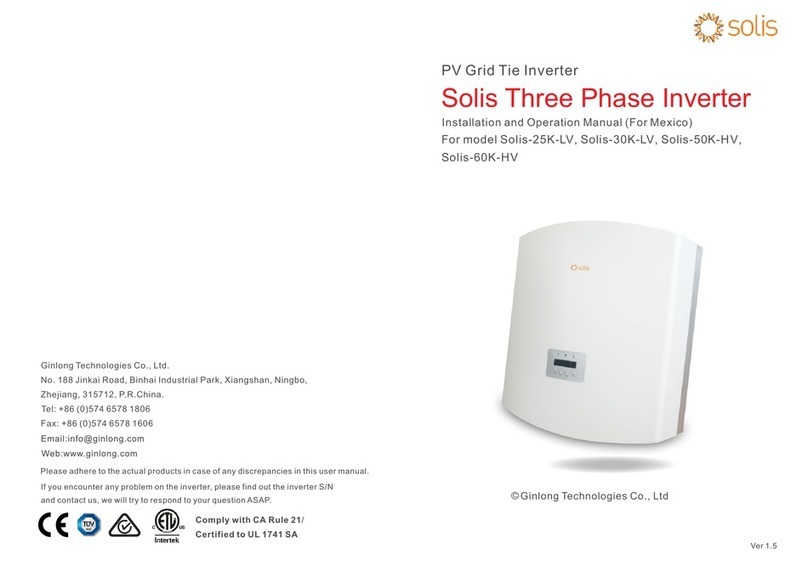 Ginlong Solis-25K-LV User manual