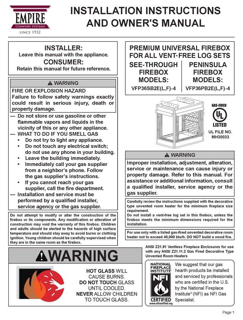 Empire Comfort Systems VFP36SB2EL-4 Installation instructions and owner's manual