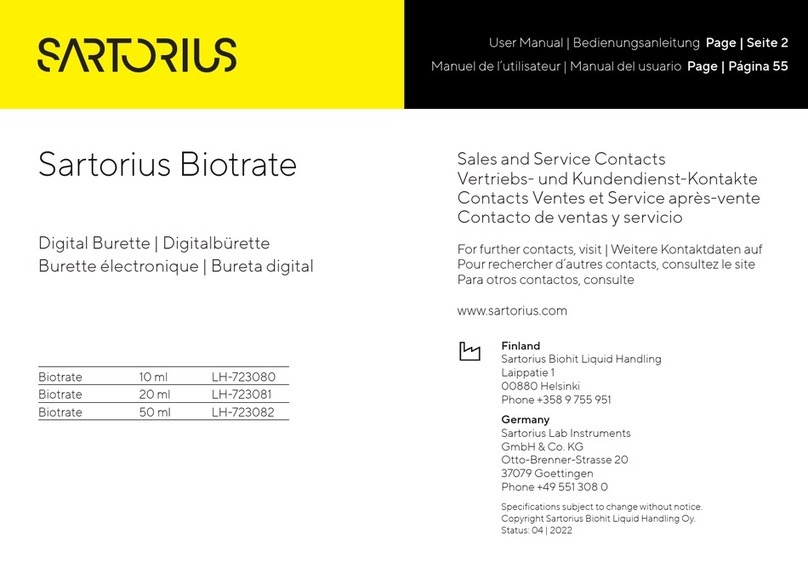 Sartorius Biotrate User manual Sartorius Biotrate User manual