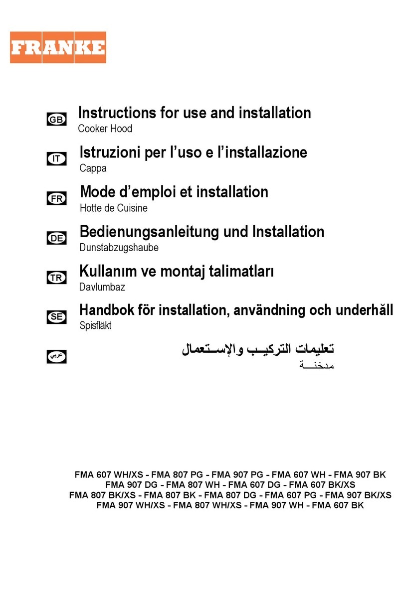 Franke FMA 607 WH/XS Operation manual
