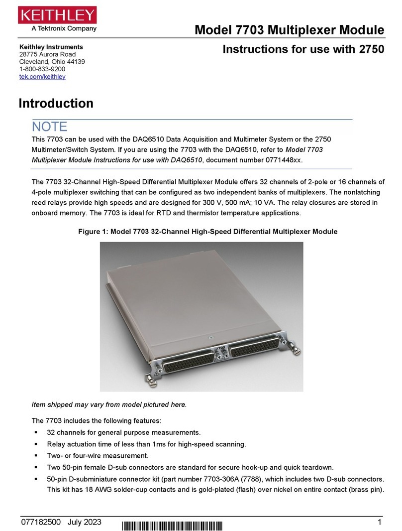 Tektronix KEITHLEY 7703 User manual